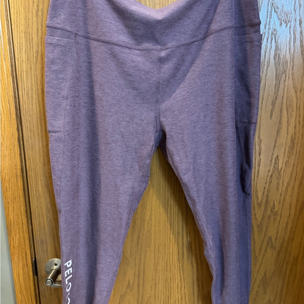 Peloton Purple Leggings with Wide Waistband and Full-Length Fit